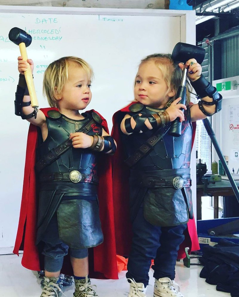 Chris Hemsworth and Elsa Pataky with Their Three Kids